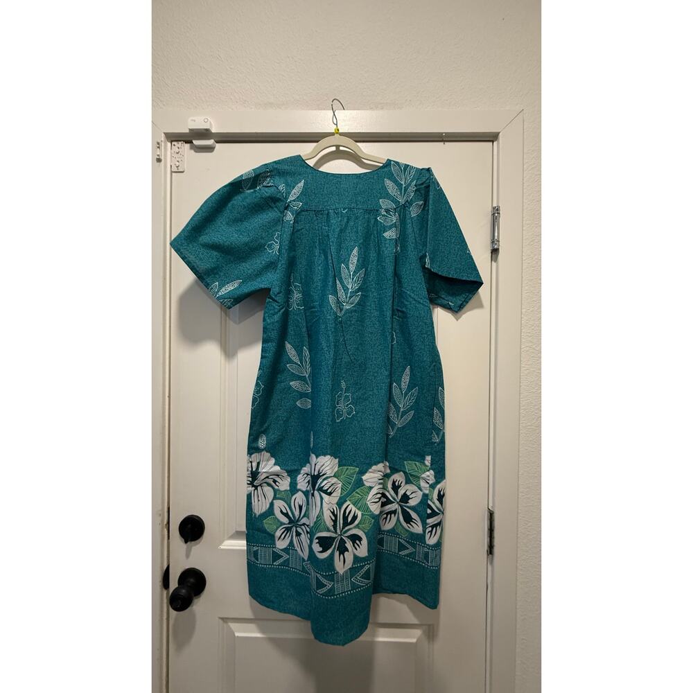 Anthony Richards Tropical Floral Dress – Teal – Size Medium - Picture 4 of 4